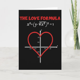 De Liefdesformule Wiskunde T-shirt voor Valentijns Kaart
