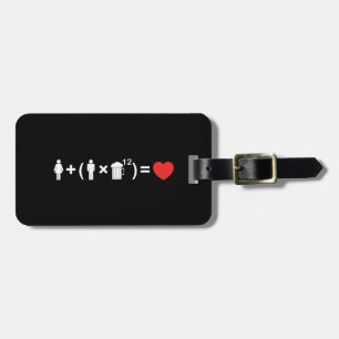 De liefdesvergelijking voor mannen bagagelabel