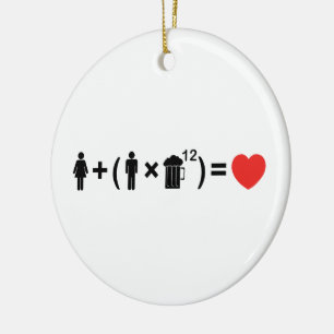 De liefdesvergelijking voor mannen keramisch ornament