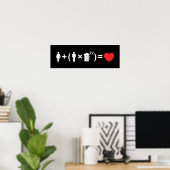 De liefdesvergelijking voor mannen poster (Thuiskantoor)