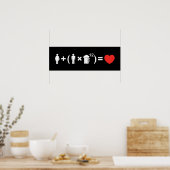 De liefdesvergelijking voor mannen poster (Keuken)