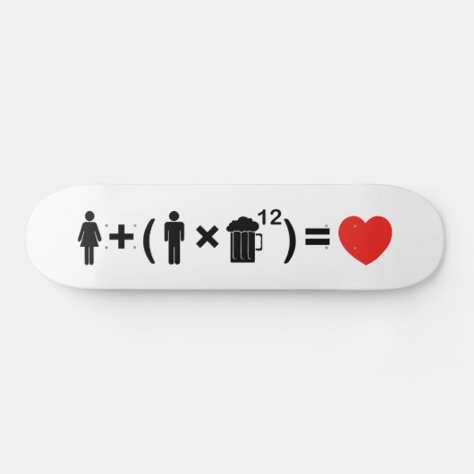 De liefdesvergelijking voor mannen skateboard (Horizontaal)