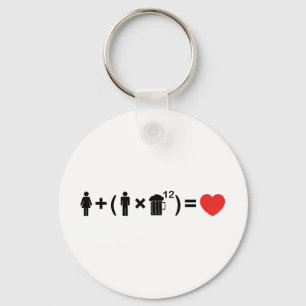 De liefdesvergelijking voor mannen sleutelhanger