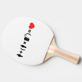 De liefdesvergelijking voor mannen tafeltennisbatje (Zijkant)