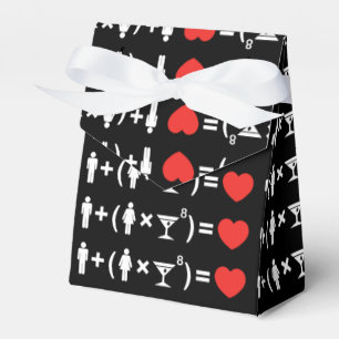 De liefdesvergelijking voor vrouwen bedankdoosjes