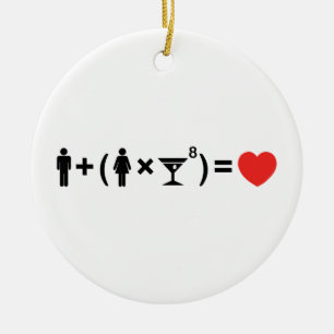 De liefdesvergelijking voor vrouwen keramisch ornament