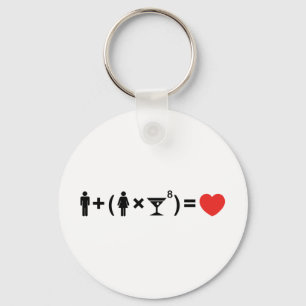 De liefdesvergelijking voor vrouwen sleutelhanger