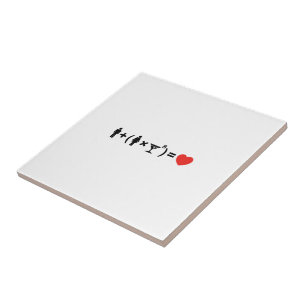 De liefdesvergelijking voor vrouwen tegeltje