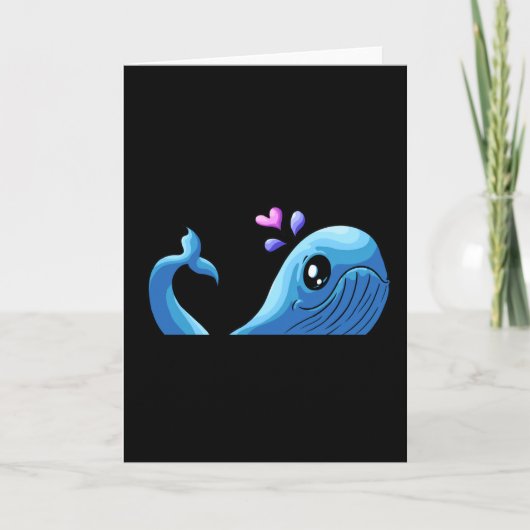 De Liefdeswalvis | Spuit Hart Valentijn Kaart (Voorkant)