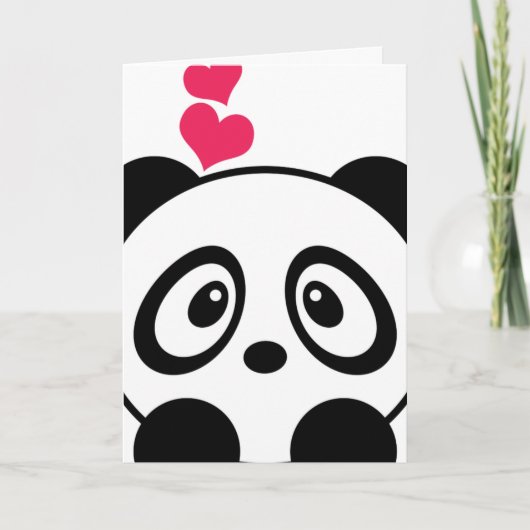 De liefdewenskaart van de panda kaart (Voorkant)