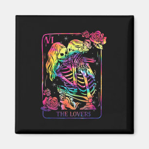 De Liefers Tarotkaart Goth Tie Dye Kussende Lesbie Magneet