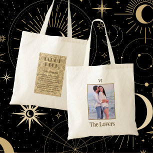 De liefhebbers Tarot Kaart Betekenis Paar Foto Tote Bag