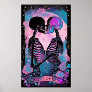 De liefhebbers Tarot Kaart Witchy Poster