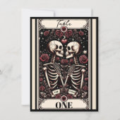 DE LIEFHEBbers Tarot Skelet Liefde Rozen Tafel Num Kaart (Achterkant)