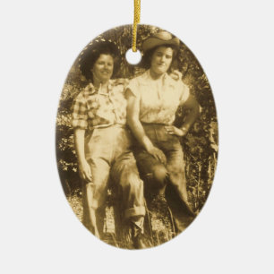 DE LIEFJES VAN DE RODEO SIEREN KERAMISCH ORNAMENT