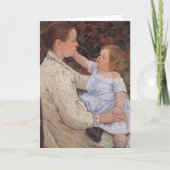 De liefkozing van het kind | Mary Cassatt  Kaart (Voorkant)