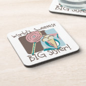 De liefste grote zuster van de wereld bier onderzetter (Linkerzijde)