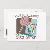 De liefste grote zuster van de wereld briefkaart (Voorkant / Achterkant)