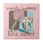 De liefste grote zuster van de wereld tegeltje (Voorkant)