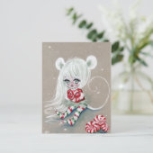 De liefste kerstmuis met Snoepjes kaart (Staand voorkant)