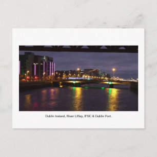 De Liffey-haven in Ierland, IFSC en Dublin Briefkaart