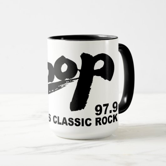 De lijn 97.9 FM Chicago's Classic Rock v1 Mok (Voorkant rechts)