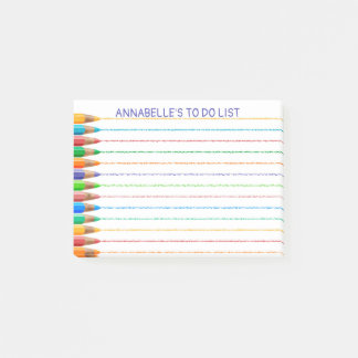 De lijnen van het potlood om Lijst te doen aanpass Post-it® Notes