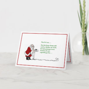 De Lijst van de kerstman Feestdagen Kaart