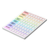 De Lijst van taken van de regenboog het werk van h Notitieblok (Gedraaid)