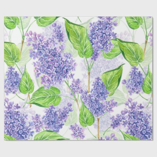 De lila bloemen van de waterverf cadeaupapier (Vlak)