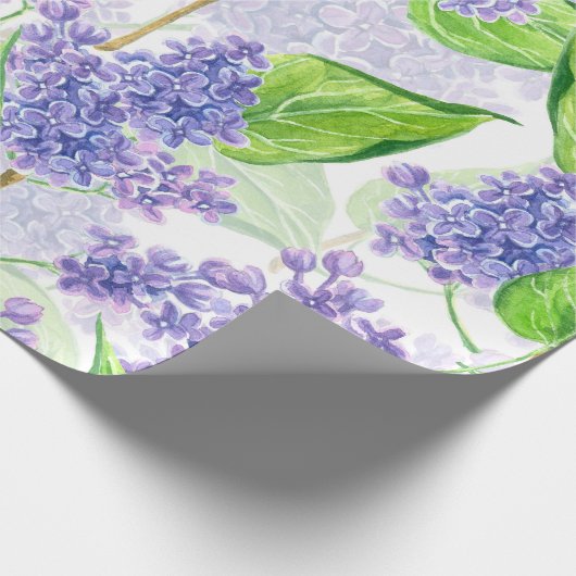 De lila bloemen van de waterverf cadeaupapier (Hoek)