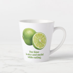 De limoen, sappig, vers groen fruit latte mok