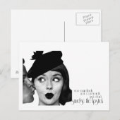 De lipstick niet dempen briefkaart (Voorkant / Achterkant)