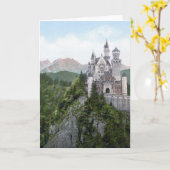 De Lithografie van het Kasteel van Neuschwanstein Kaart (Gele Bloem)