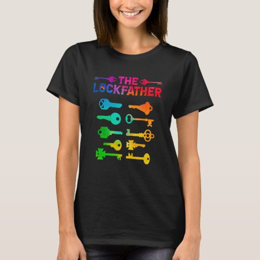 De Lockfather Locksmith Lock Picker Beste Pap Ooit T-shirt (Voorkant)