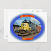 De Locomotief van CSX Briefkaart (Voorkant / Achterkant)