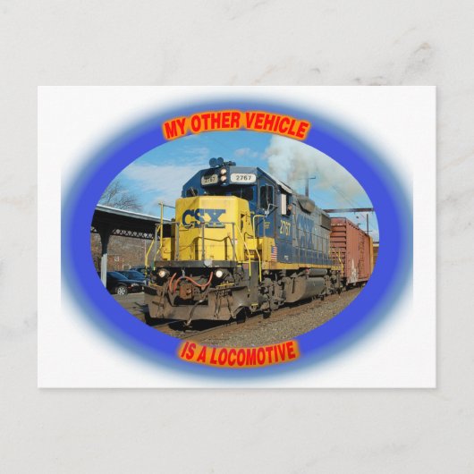De Locomotief van CSX Briefkaart (Voorkant)