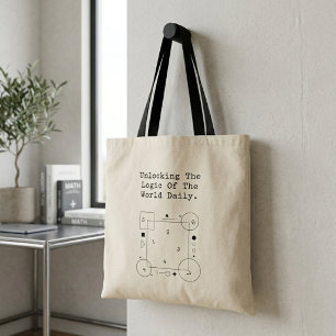 De logica van de wereld dagelijks ontsluiten Wis Tote Bag