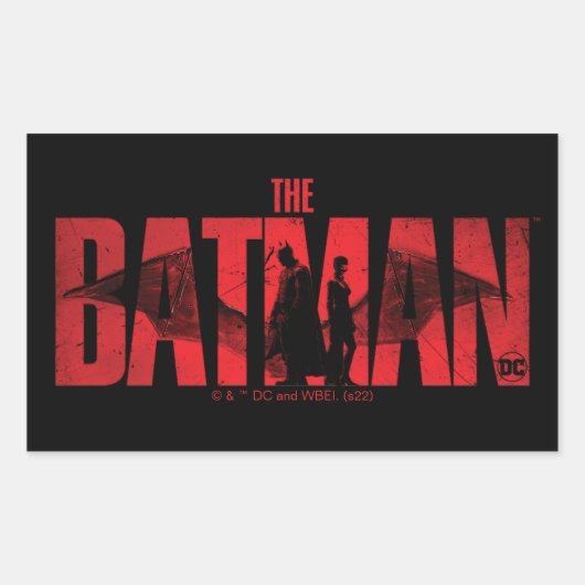 De Logo Batman en Catoman Rechthoekige Sticker (Voorkant)