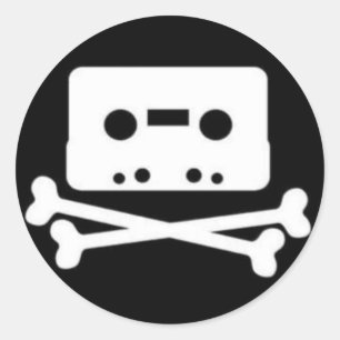 DE LOGO PIRATE BAY TAPE RONDE STICKER