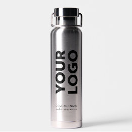 De Logo van de douane en de Tekst op 2 Zilveren Zi Waterfles