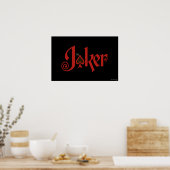 De Logo van de Kaart van het Spel Joker Poster (Keuken)