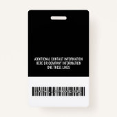 De Logo van het bedrijf met de Eerste en Laatste C Badge (Achterkant)