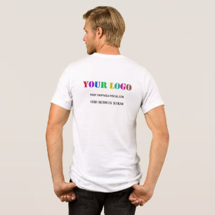 De Logo van het Bedrijf van de douane en Tekst Uw Tri-Blend Shirt