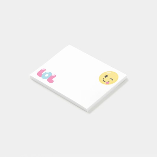 De Lol de langue notes de post-it d'Emoji (Incliné)