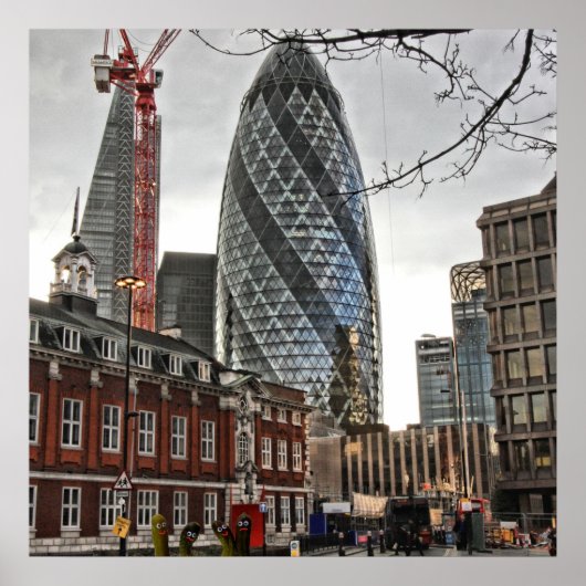 De Londense Gherkins Poster (Voorkant)