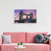 De Londense towerbrug op het schilderCanvas Canvas Afdruk (Insitu (Woonkamer))