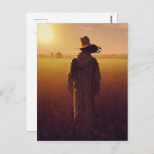 De Lone Scarecrow Digital Art Briefkaart (Voorkant / Achterkant)