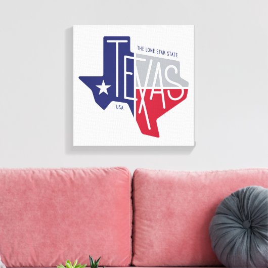De Lone Star-staat Canvas Afdruk (Insitu (Woonkamer))