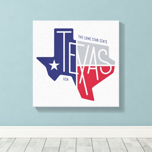 De Lone Star-staat Canvas Afdruk (Insitu (Houten vloer))